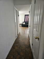 Hallway with baseboards
