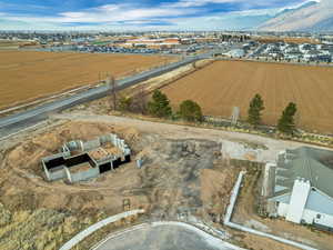 Overview of rural landscape featuring abundant farmland