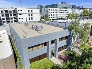 Aerial view of apartment complex