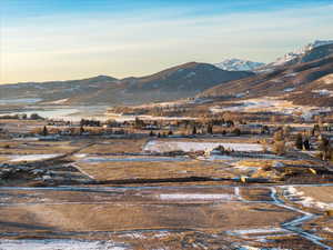 Mountain view featuring a large body of water