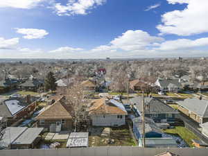 Aerial view of residential area