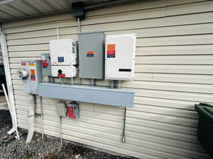 Exterior view of related energy utilities and pet washing area