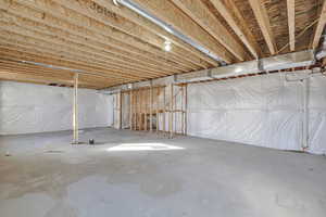 View of unfinished below grade area