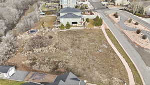 Aerial perspective of suburban area