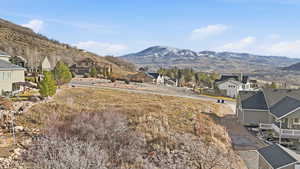 Mountain view with nearby suburban area