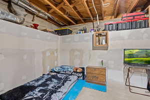 View of unfinished basement