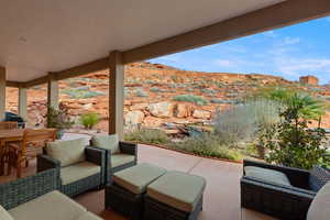 View of patio / terrace with an outdoor hangout area