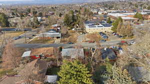 Aerial view of property and surrounding area