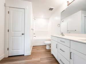 Primary bathroom with linen closet