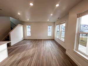 Family Room with two additional end unit windows