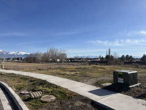 View of yard with a view of rural / pastoral area and a mountain view