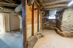 View of below grade area