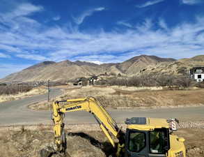 View of road with a mountain view