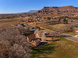 View of mountain background with rural landscape