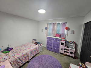 Bedroom featuring carpet floors