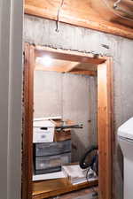 Cold storage off utility room, under front stairs.