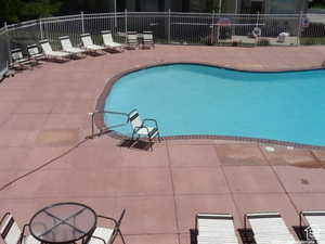 Harbor Village pool featuring a patio