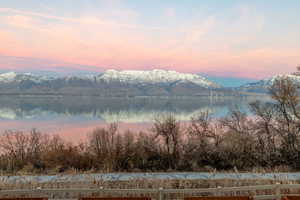 Water view with a mountain backdrop