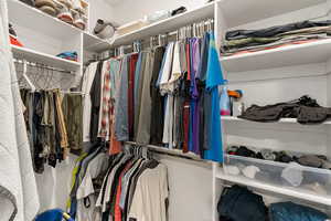 View of walk in closet