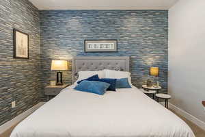 Bedroom with baseboards