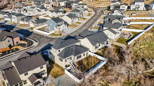Aerial view of residential area
