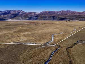 Mountain view with rural landscape