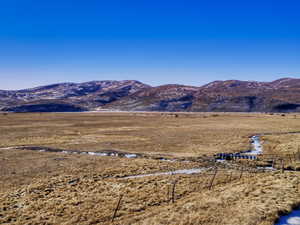 Mountain view with rural landscape