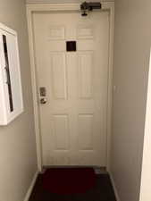 View of exterior entry