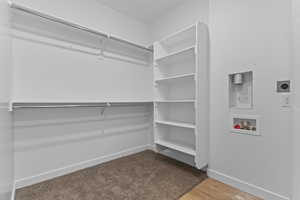 View of walk in closet