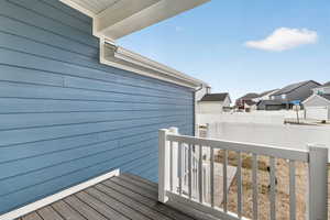 Deck featuring a residential view