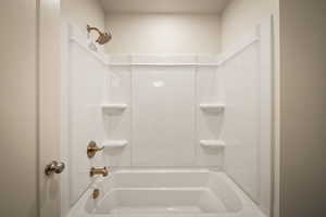 Bathroom with shower / bath combination
