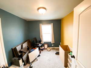 Interior space featuring carpet