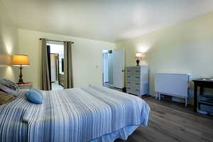 Bedroom with ensuite bath and new LVP flooring