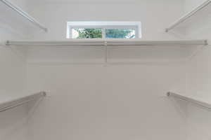 View of walk in closet