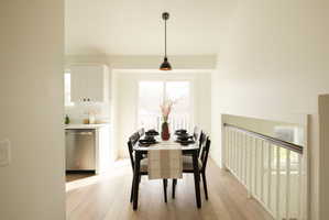 Dining room featuring light wood-style floors