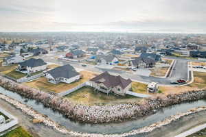Aerial view of residential area