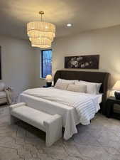 Bedroom featuring recessed lighting