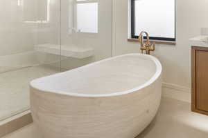 Free Standing solid marble tub