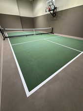 View of tennis court