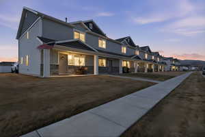 View of front facade featuring a residential view and a porch