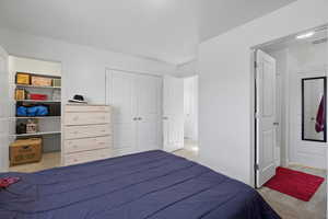 Bedroom 1with a closets, and connected bathroom