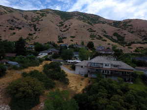 Mountain view with nearby suburban area