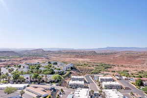 Bird's eye view of a mountain backdrop