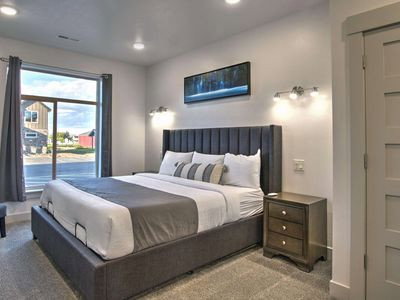 Carpeted bedroom featuring recessed lighting