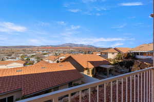 Mountain view with nearby suburban area