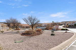 View of yard with a residential view