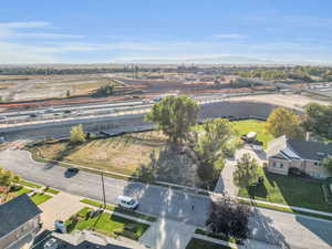 Bird's eye view of a mountain backdrop