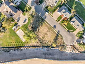 Aerial view of residential area