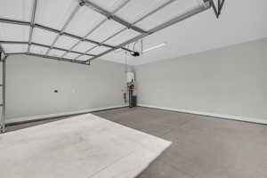 Garage with baseboards
