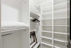 View of walk in closet